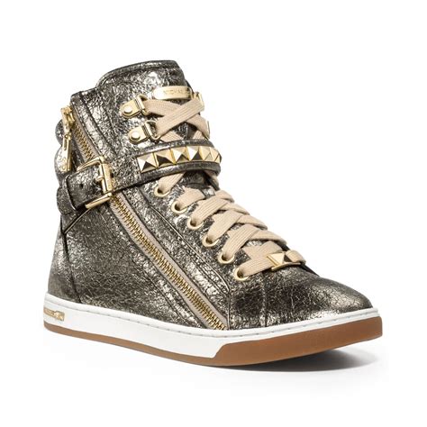 michael kors metallic glam studded high top|MICHAEL KORS Glam studded high top sneakers 6.5 .